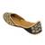 Black embroidered leather juttis