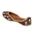 Brown embroidered leather juttis