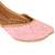 Pink embroidered leather juttis
