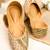 Gold embroidered leather juttis