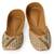 Gold embroidered leather juttis