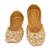 Gold embroidered leather juttis
