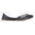 Dark blue embroidered leather juttis