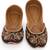 Black embroidered leather juttis