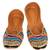 Multicolor embroidered leather juttis