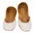 White embroidered leather juttis