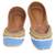 Blue embroidered leather juttis