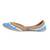 Blue embroidered leather juttis
