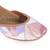 Pink embroidered leather juttis