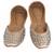 Gold embroidered leather juttis