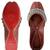 Maroon embroidered leather juttis