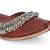 Maroon embroidered leather juttis