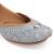 Grey embroidered leather juttis