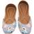 Blue embroidered leather juttis