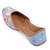 Blue embroidered leather juttis