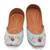 Blue embroidered leather juttis