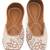 Beige embroidered leather juttis