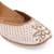 Beige embroidered leather juttis