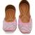 Pink embroidered leather juttis