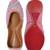 Pink embroidered leather juttis