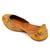 Yellow embroidered leather juttis