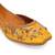 Yellow embroidered leather juttis