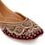 Maroon embroidered leather juttis