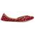Red embroidered leather juttis