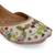 White embroidered leather juttis