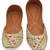 Gold embroidered leather juttis