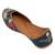 Blue embroidered leather juttis