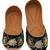 Black embroidered leather juttis