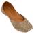 Gold embroidered leather juttis