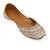 Rose gold embroidered leather juttis