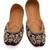 Burgundy embroidered leather juttis