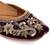 Burgundy embroidered leather juttis