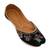 Black embroidered leather juttis