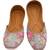 Lavender embroidered leather juttis