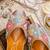 Lavender embroidered leather juttis