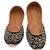 Black embroidered leather juttis