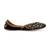 Black embroidered leather juttis