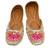 Multicolor embroidered leather juttis