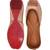Pink embroidered leather juttis