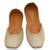 Beige embroidered leather juttis