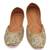 Gold embroidered leather juttis