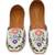 White embroidered leather juttis