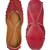Red embroidered leather juttis