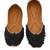 Black embroidered leather juttis
