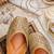 Gold embroidered leather juttis