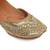 Gold embroidered leather juttis
